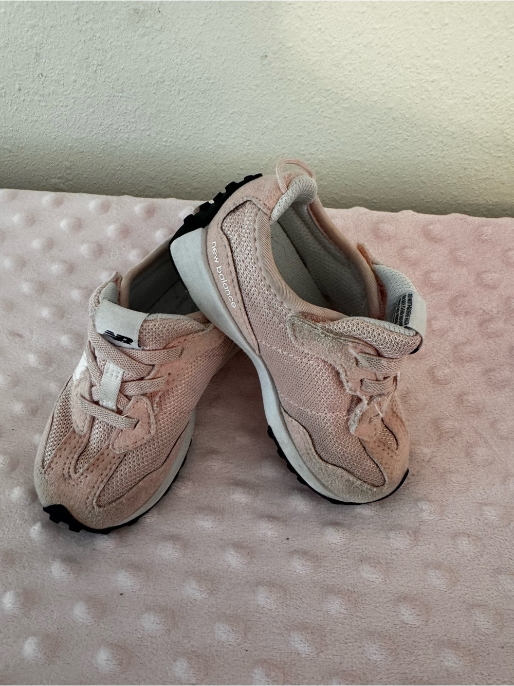 New Balance Kids Pink Mesh & Suede Sneakers